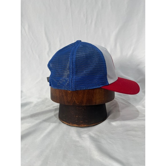 Realtree Fishing Trucker Hat Red White Blue Mesh American Flag Patch Snapback - Picture 6 of 7